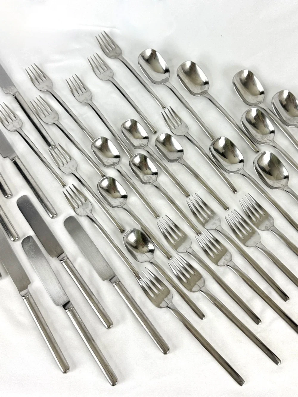 Vintage 38 pc Lot Fortunoff Stainless Steel Flatware FTU2 Spoons Knives Forks